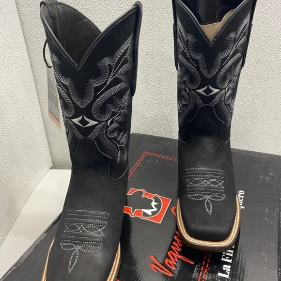 NEW VAQUERO Signature Boot Rodeo Square Toe US W6 Black 2555011601 - Picture 5 of 9